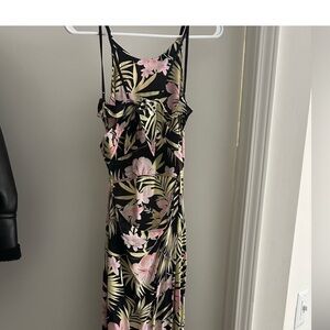 FOR LOVE & LEMONS FLORAL TIE BACK MAXI SZ M